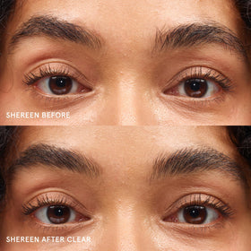 Glossier Boy Brow Eyebrow Gel Pomade Clear precision brush close-up