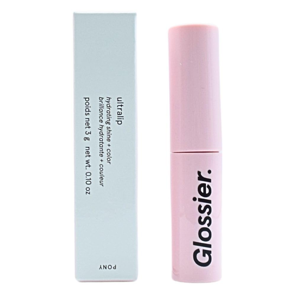 Glossier Ultralip Lipstick in Pony front view showing packaging