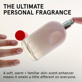 Glossier You Eau de Parfum bottle with thumbprint indent
