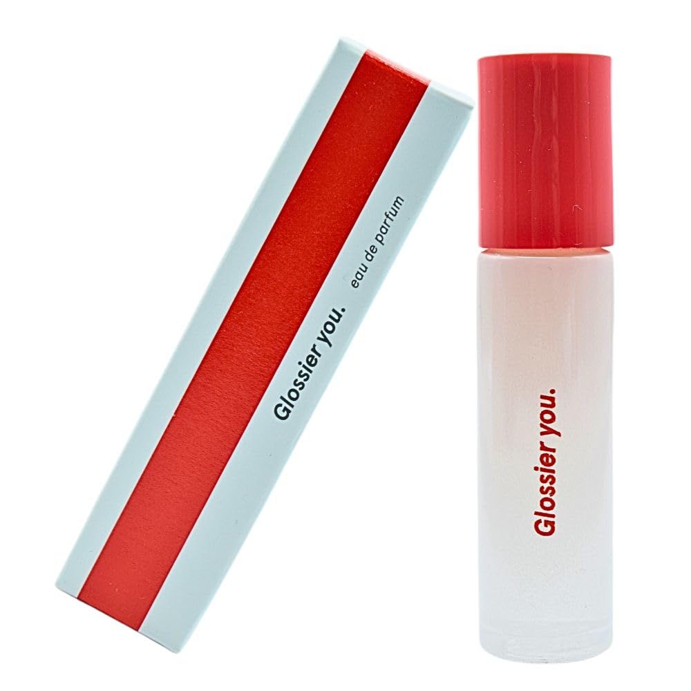 Glossier You Eau de Parfum Rollerball front view with packaging