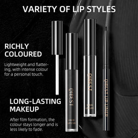 Glossy liquid lipstick from QiBest 3-in-1 set