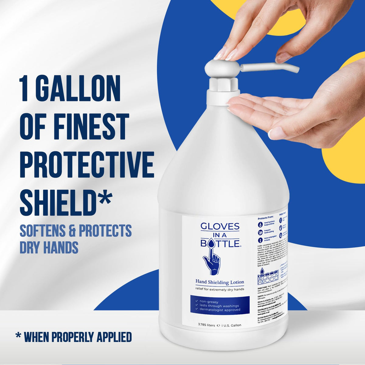 Gloves In A Bottle Shielding Lotion 1 Gallon Refill label close-up