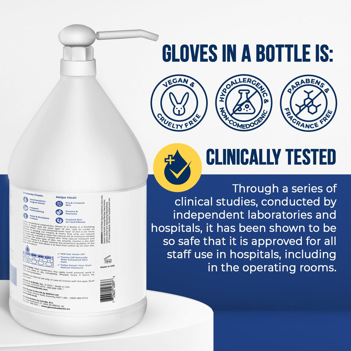 Gloves In A Bottle Shielding Lotion 1 Gallon Refill on a table