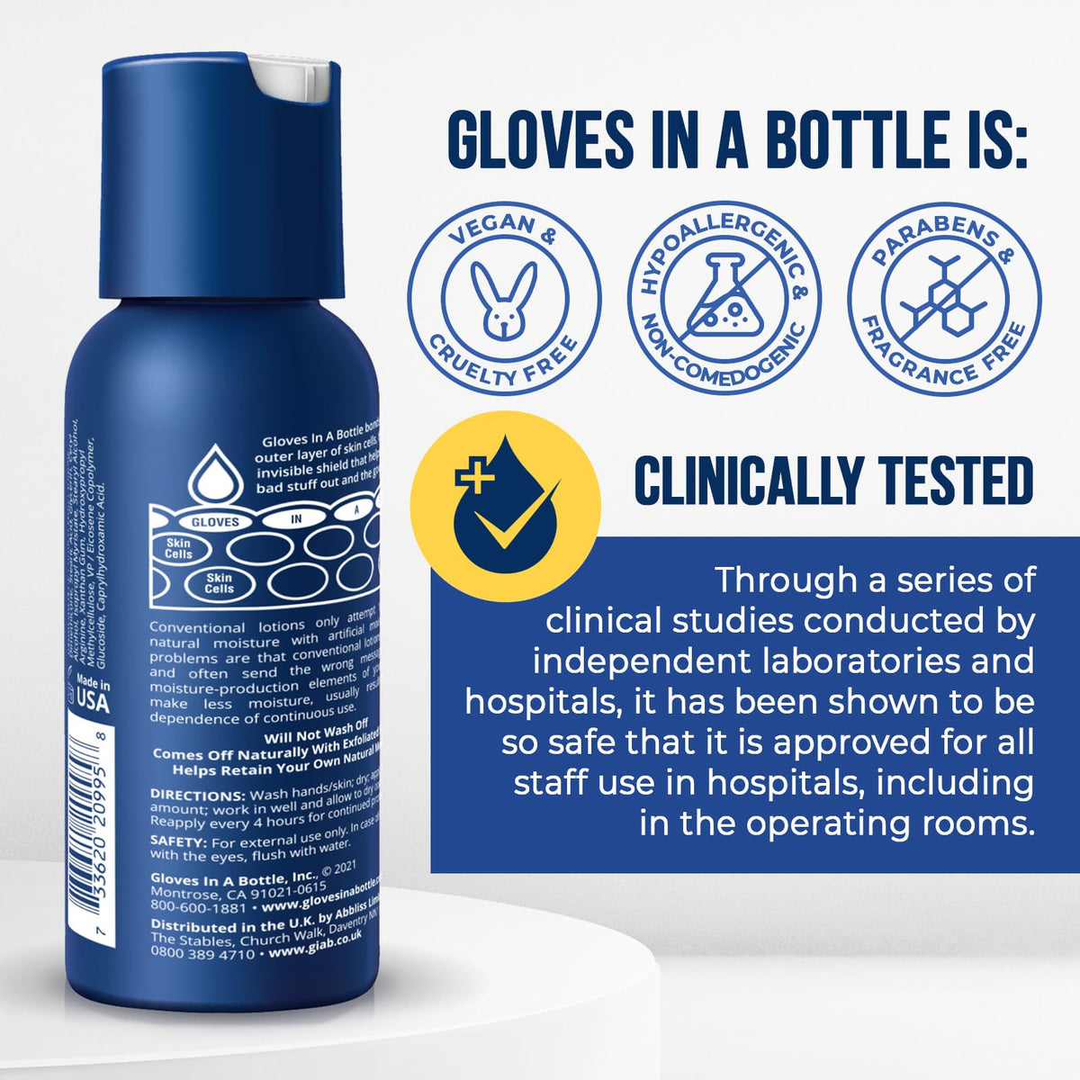 Gloves In A Bottle Shielding Lotion 2oz application on hands