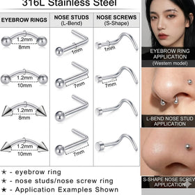 Gloves included in DJCIW 75Pcs Professional Piercing Kit