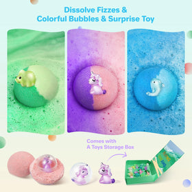 Glow in the dark animal toys from JOFEI bath bombs