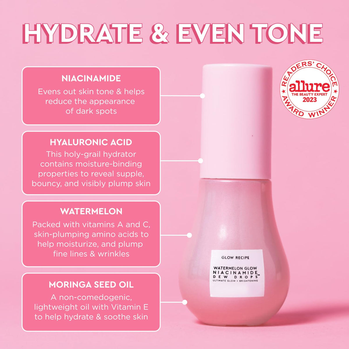 Glow Recipe Niacinamide Serum Dew Drops Ornament back view