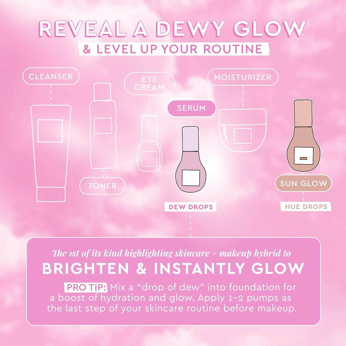 Glow Recipe Niacinamide Serum Dew Drops Ornament on a vanity