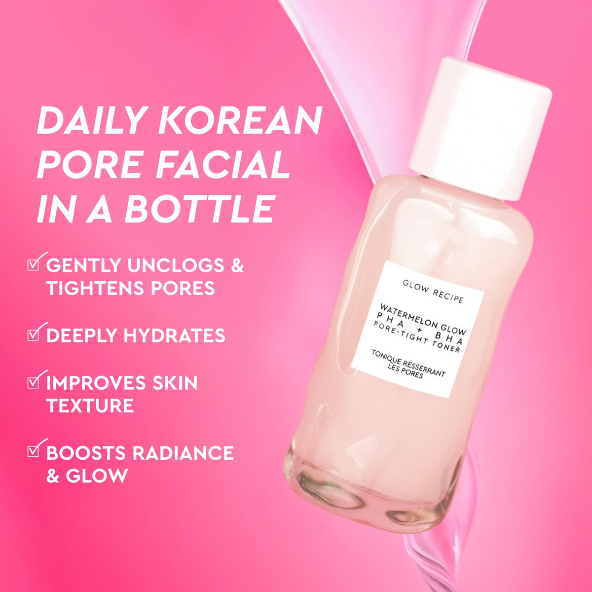 Glow Recipe PHA + BHA Face Toner 40ml back view