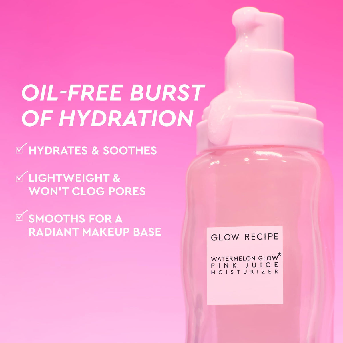 Glow Recipe Pink Juice Water Gel Moisturizer texture close-up