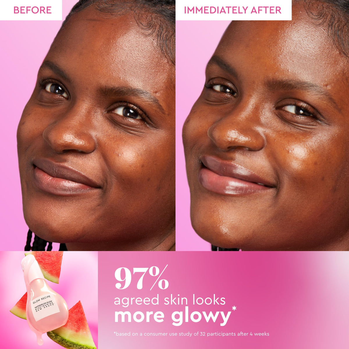 Glow Recipe Watermelon Niacinamide Dew Drops 80ml side view