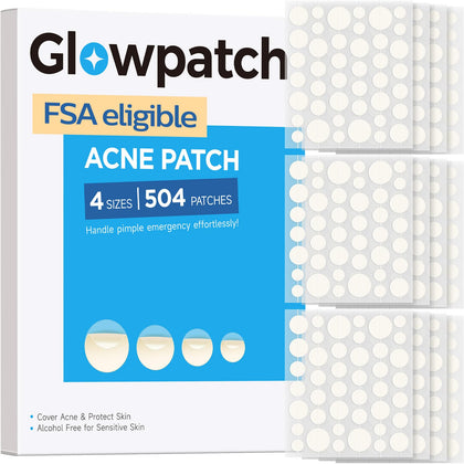 Glowpatch Hydrocolloid Pimple Patches front view with packaging