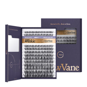 GlowVane TrueCurve Lash Clusters front view showing packaging