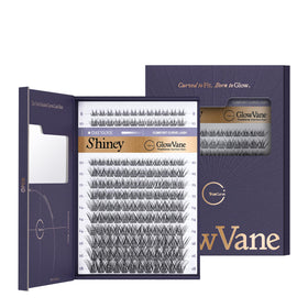 GlowVane TrueCurve Lash Clusters front view with packaging
