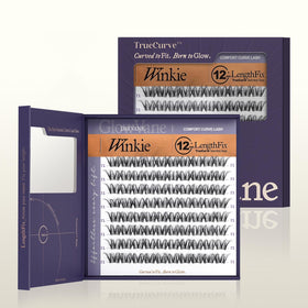 GlowVane TrueCurve Lash Clusters front view with packaging