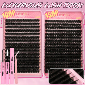 Gmagictobo Lash Clusters Kit contents laid out on a flat surface