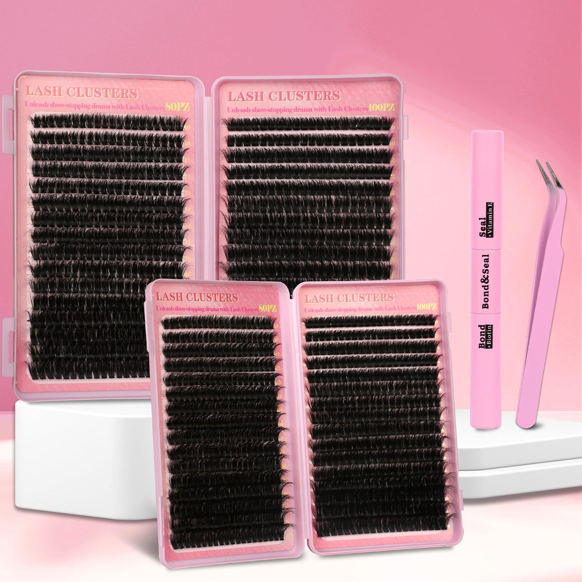 Gmagictobo Lash Clusters Kit contents overview