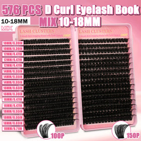 Gmagictobo Lash Clusters Kit open with lash clusters visible