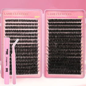 Gmagictobo Lash Extension Kit 640Pcs with lash clusters and tweezers