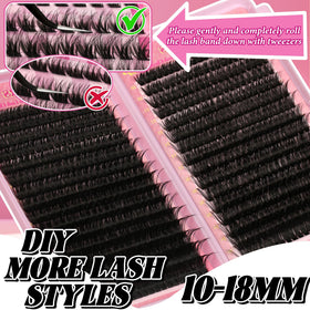 Gmagictobo Lash Extension Kit showing different lash styles
