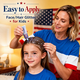 Go Ho Body Glitter in use at a 4th of July celebration
