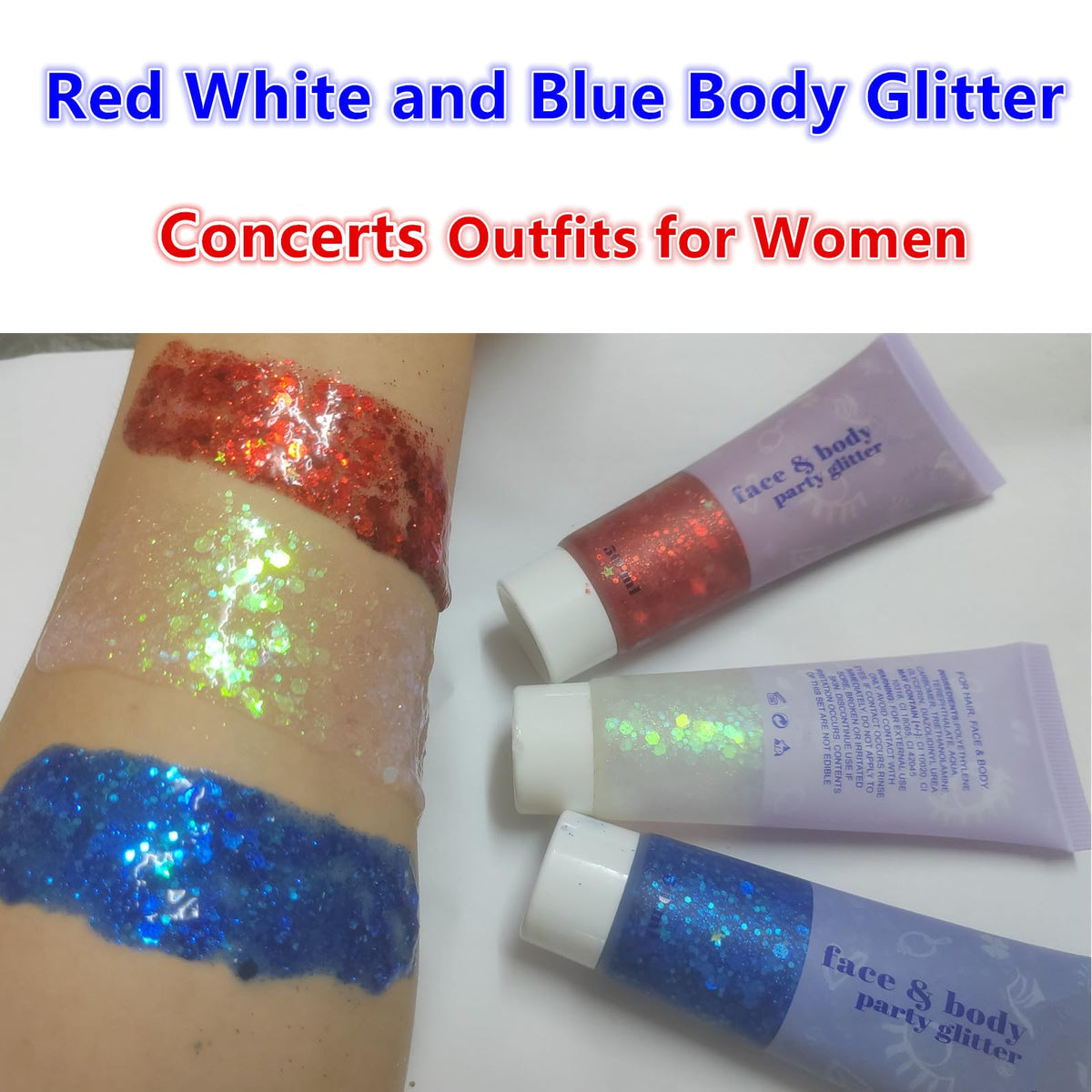 Go Ho Body Glitter Set with various colours displayed