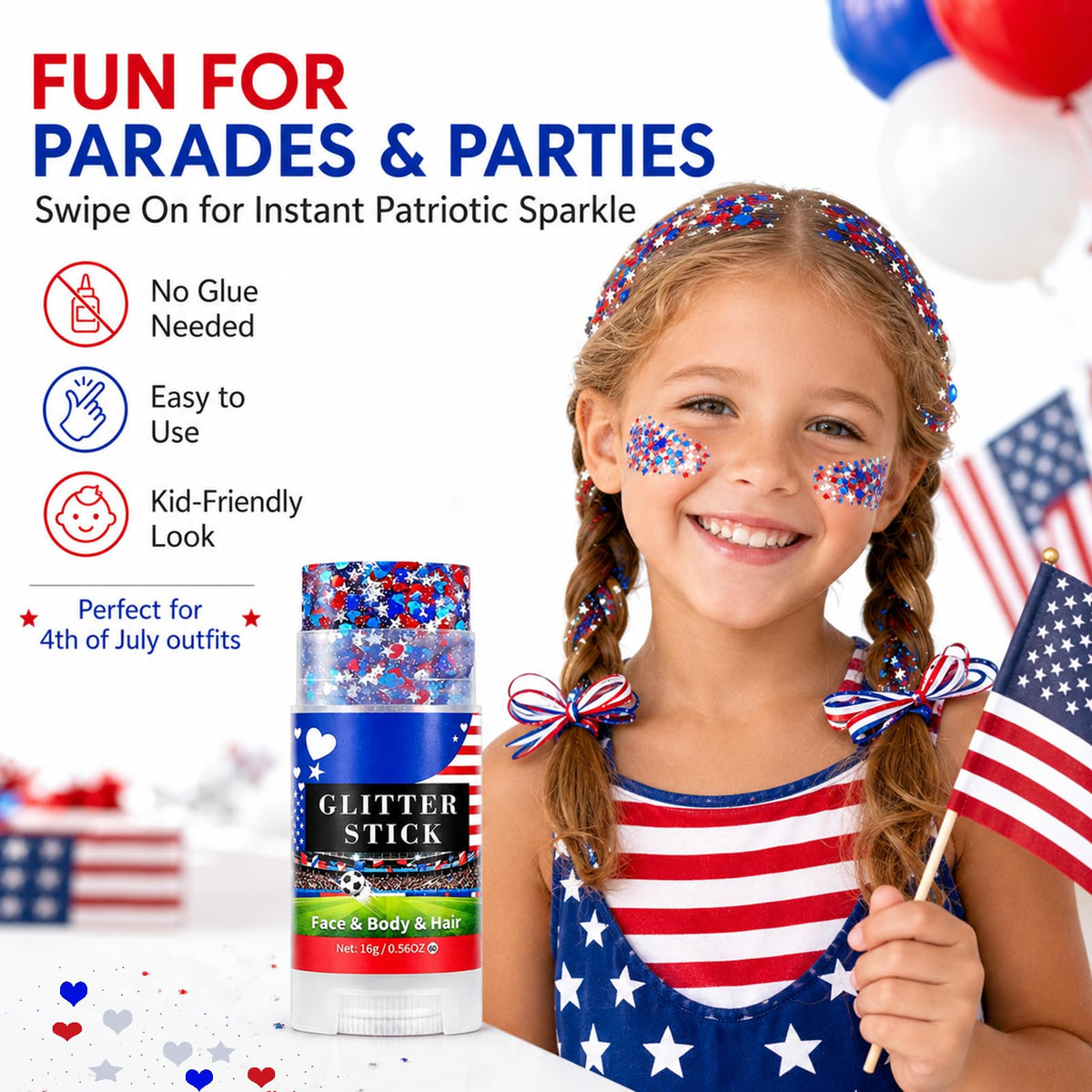 Go Ho Glitter Stick application on skin