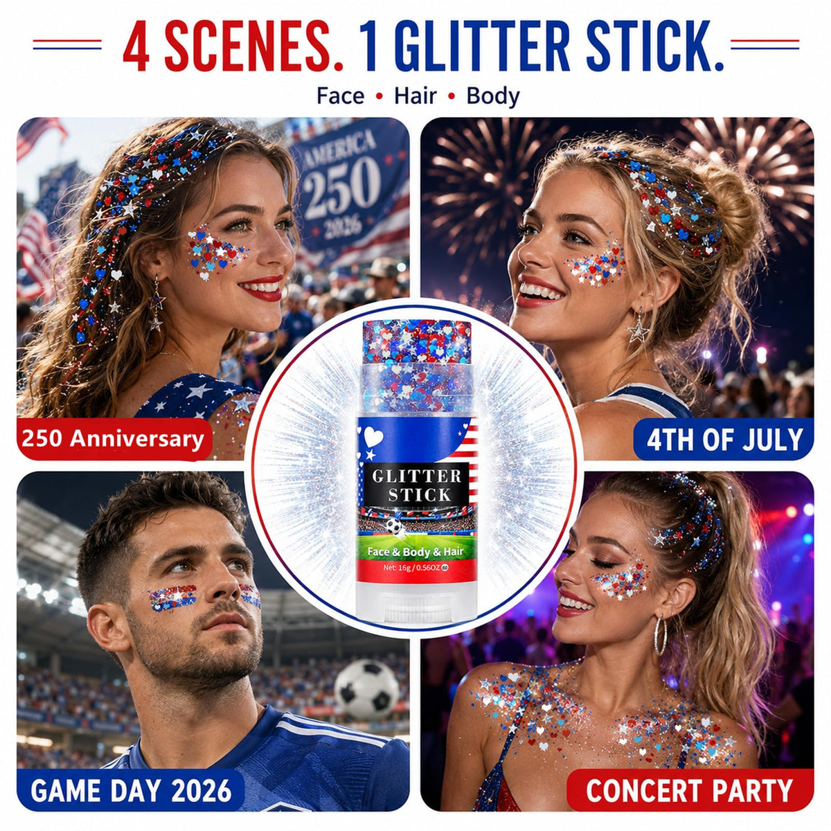 Go Ho Glitter Stick in use at a celebration