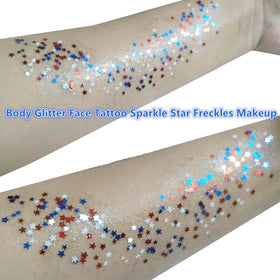 Go Ho Star Face Body Hair Glitter Gel in a group of friends celebrating