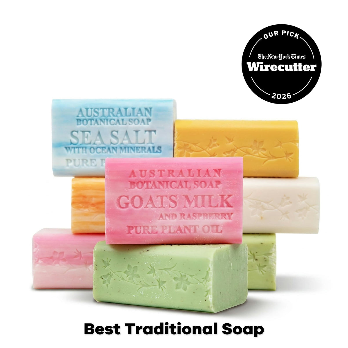 Goat Milk & Soya Bean soap bar close-up