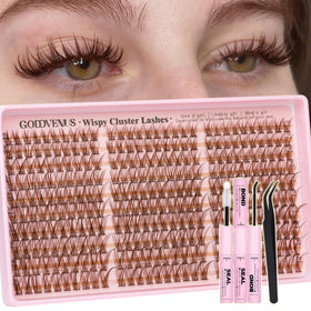 Goddvenus Brown Lash Clusters Kit packaging front view