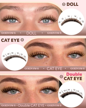 Goddvenus Brown Wispy Eye Lash Clusters in various lengths