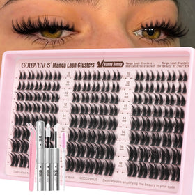 Goddvenus Fluffy Manga Lash Clusters Kit packaging front view