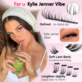 Goddvenus lash clusters applied on model's eyes