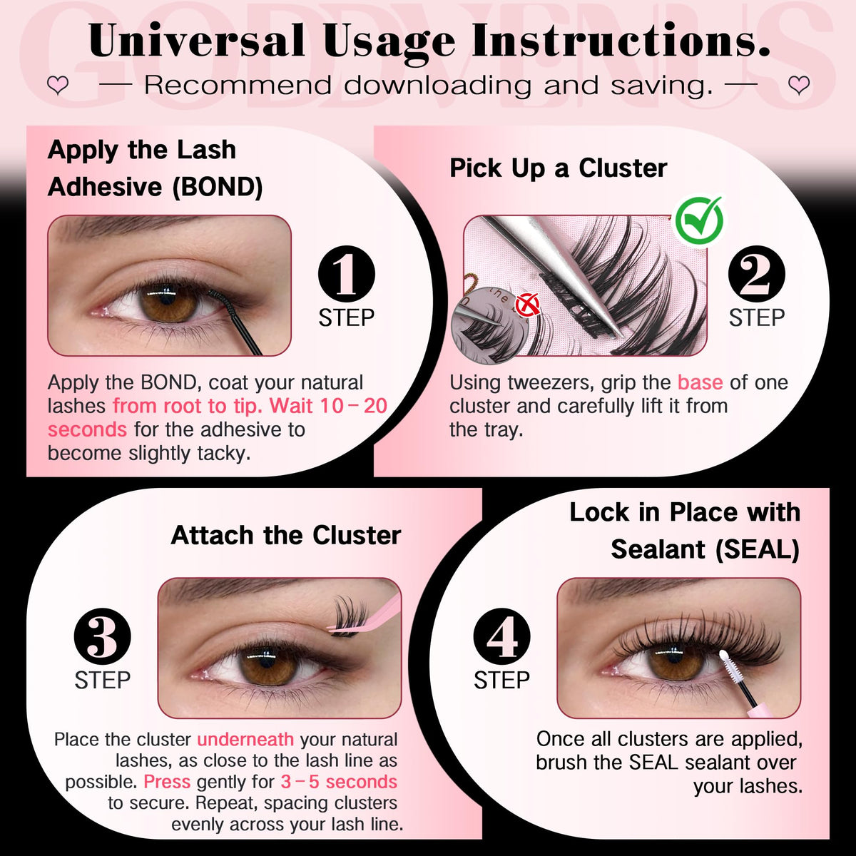 Goddvenus lash clusters in lifestyle setting