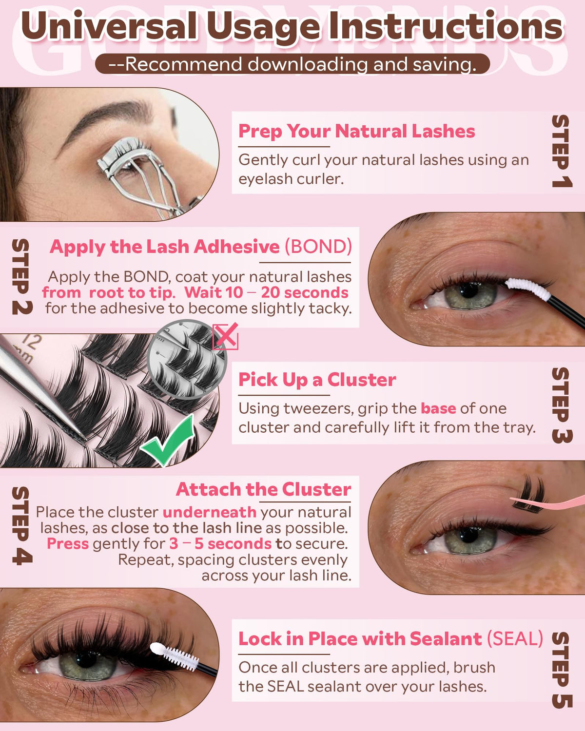 Goddvenus lash clusters in natural light for visibility