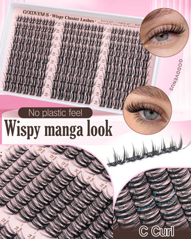 Goddvenus lash clusters in various lengths displayed