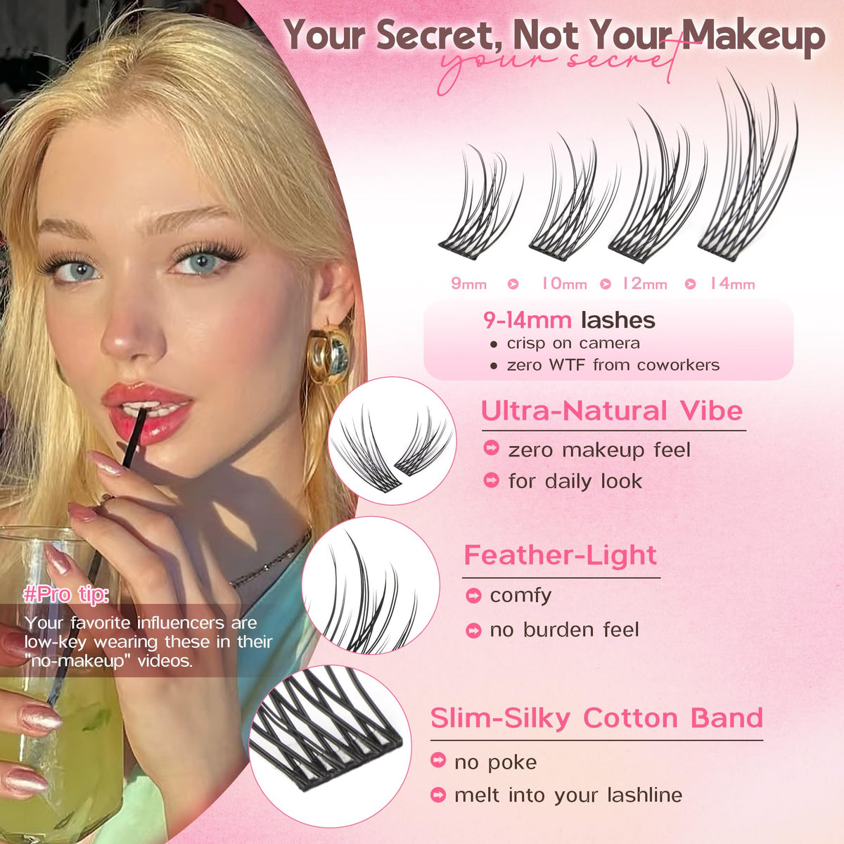 Goddvenus Lash Clusters Kit contents showing 300 lashes
