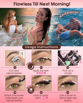 Goddvenus lash clusters kit with all accessories