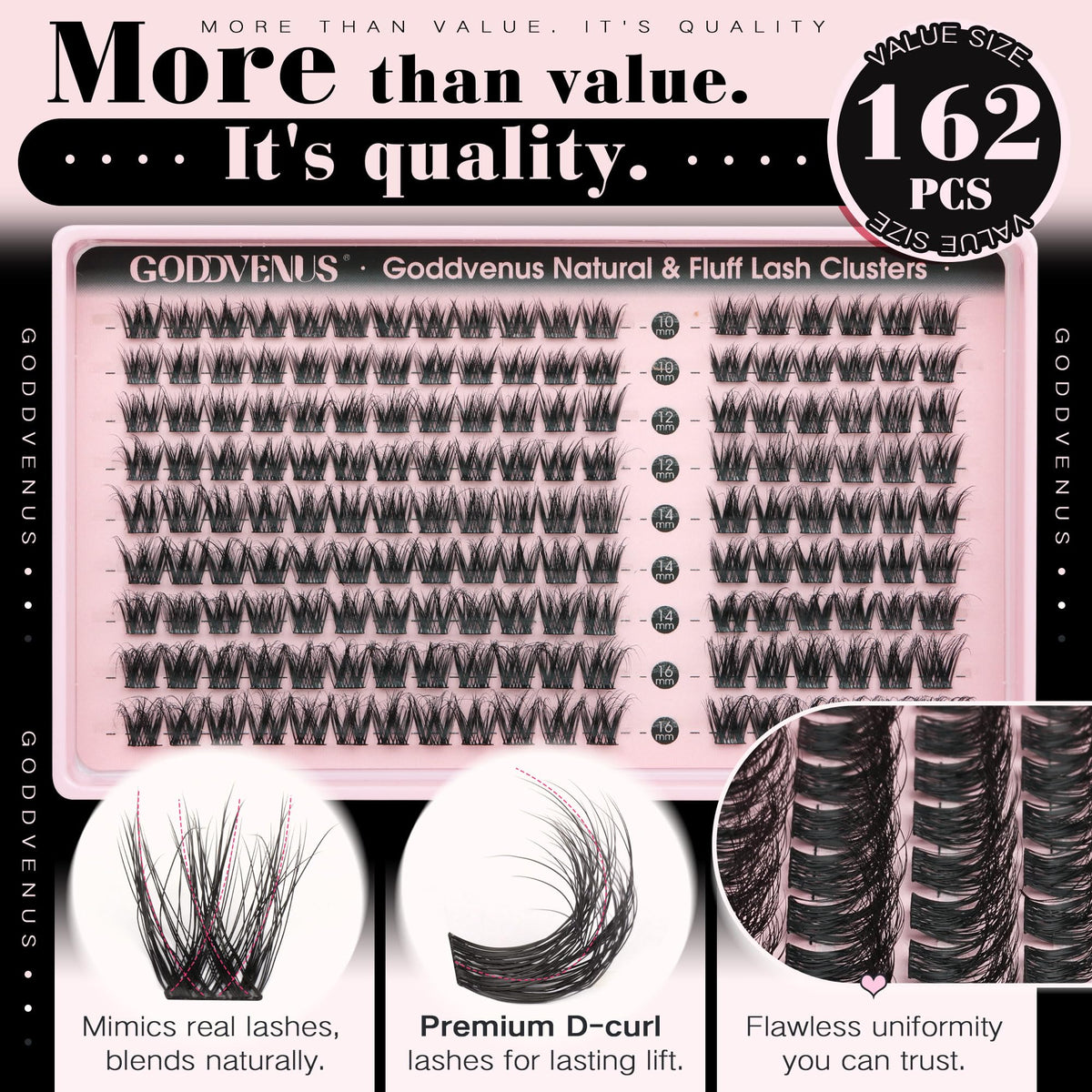 Goddvenus lash clusters kit with tools and accessories