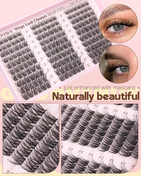 Goddvenus lash clusters kit with tweezers and bond