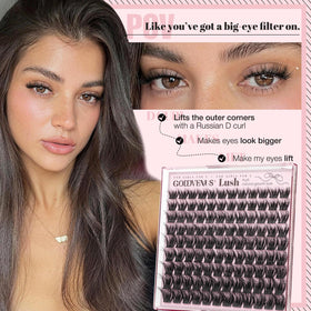 Goddvenus Lash Clusters showing individual lash clusters