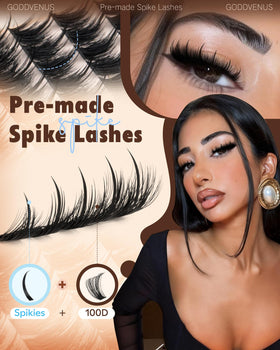 Goddvenus Manga Lash Clusters displayed with tweezers