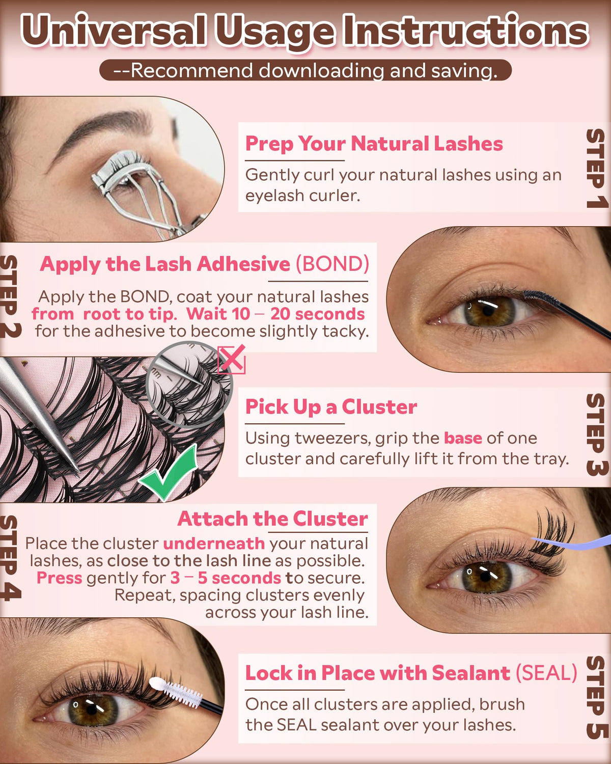 Goddvenus Manga Lash Clusters Kit with all accessories