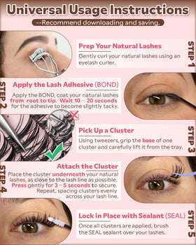 Goddvenus Manga Lash Clusters Kit with all accessories