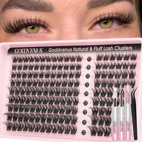 Goddvenus Natural Lash Clusters Kit D Curl 162pcs front view