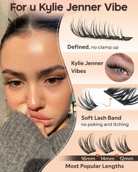 Goddvenus Spider Eye Lash Clusters on model showcasing natural look