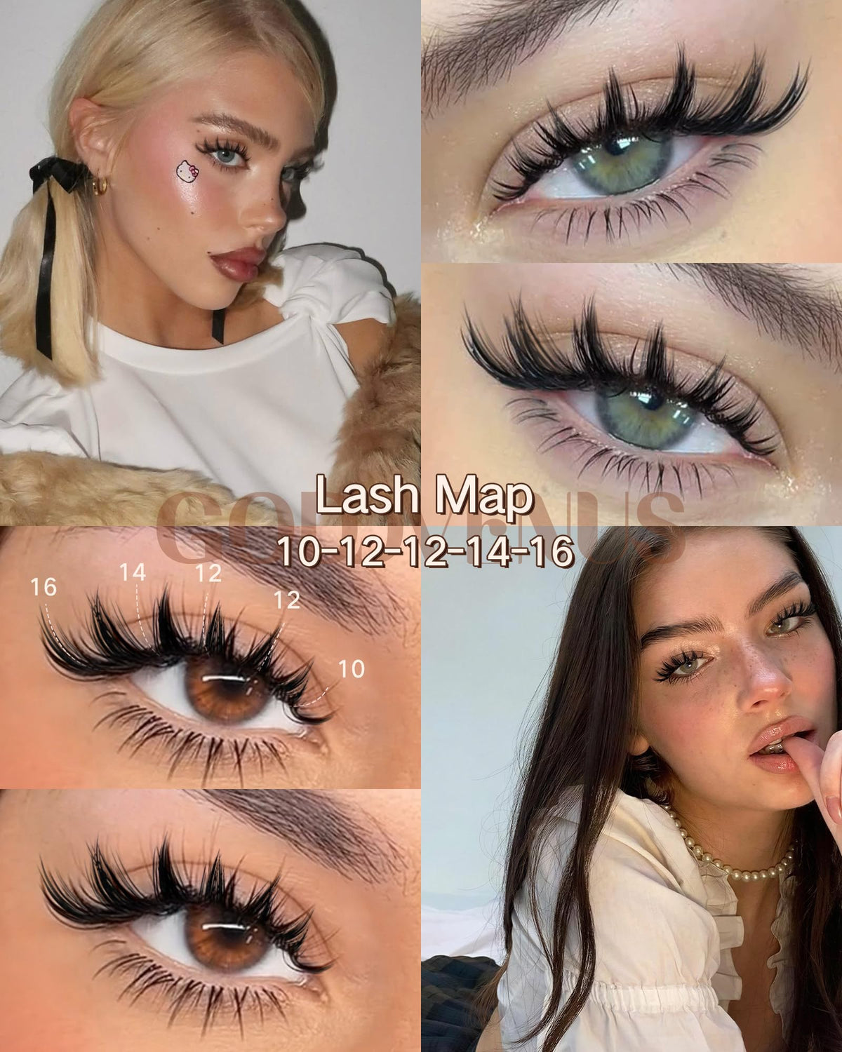Goddvenus Wispy Bunny Manga Lash Clusters individual lash close-up
