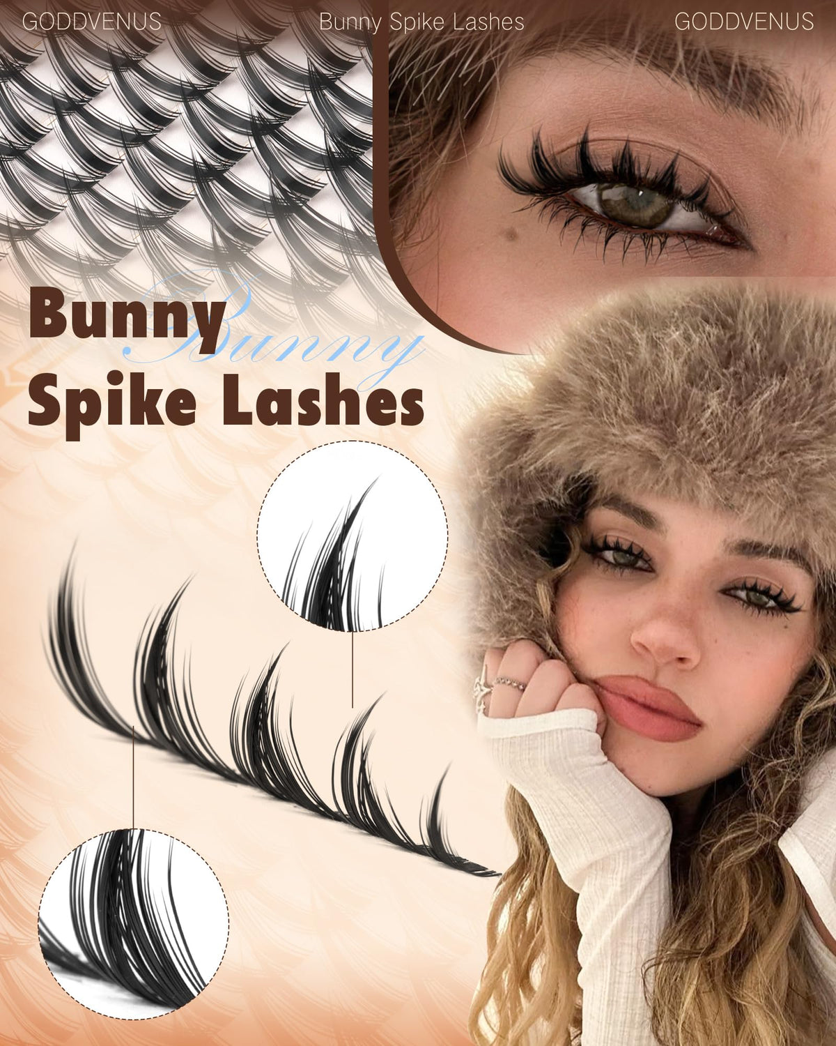 Goddvenus Wispy Bunny Manga Lash Clusters side view