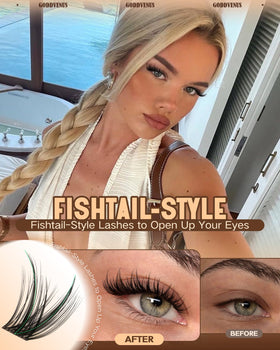 Goddvenus Wispy Lash Clusters 14mm close-up